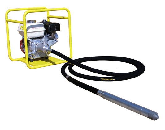 Vibrator de beton Technoflex Clasico motor Honda, kit KDW-38/5, ax 5m, cap 38mm